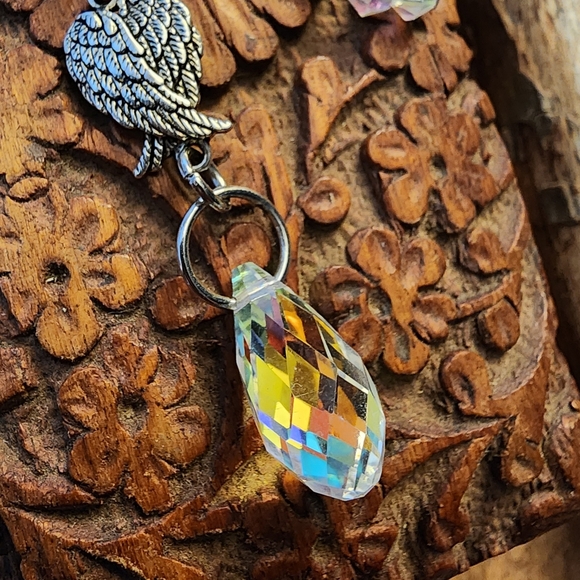 Angel PurseCharm Dragonfly BagCharm Celtic Heart Bag Clip on Crystal Suncatcher - Picture 9 of 16